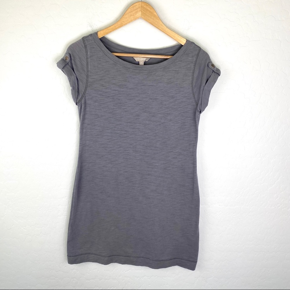 Banana Republic gray rolled sleeve tee shirt dress
